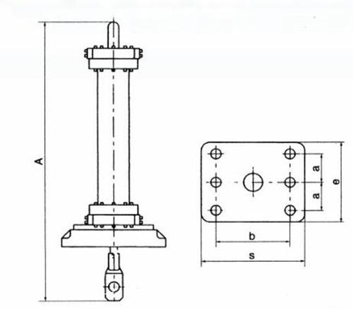 活塞式泵站液壓啟閉機安裝布置結構圖